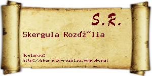 Skergula Rozália névjegykártya